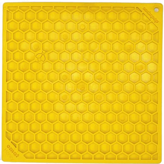 Soda Pup Yellow Honeycomb 8x8 Lick Mat