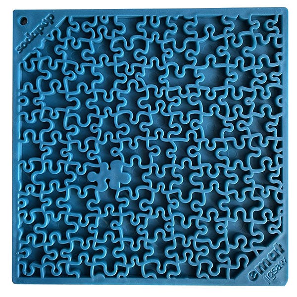 Soda Pup Blue Jigsaw 8x8 Lick Mat